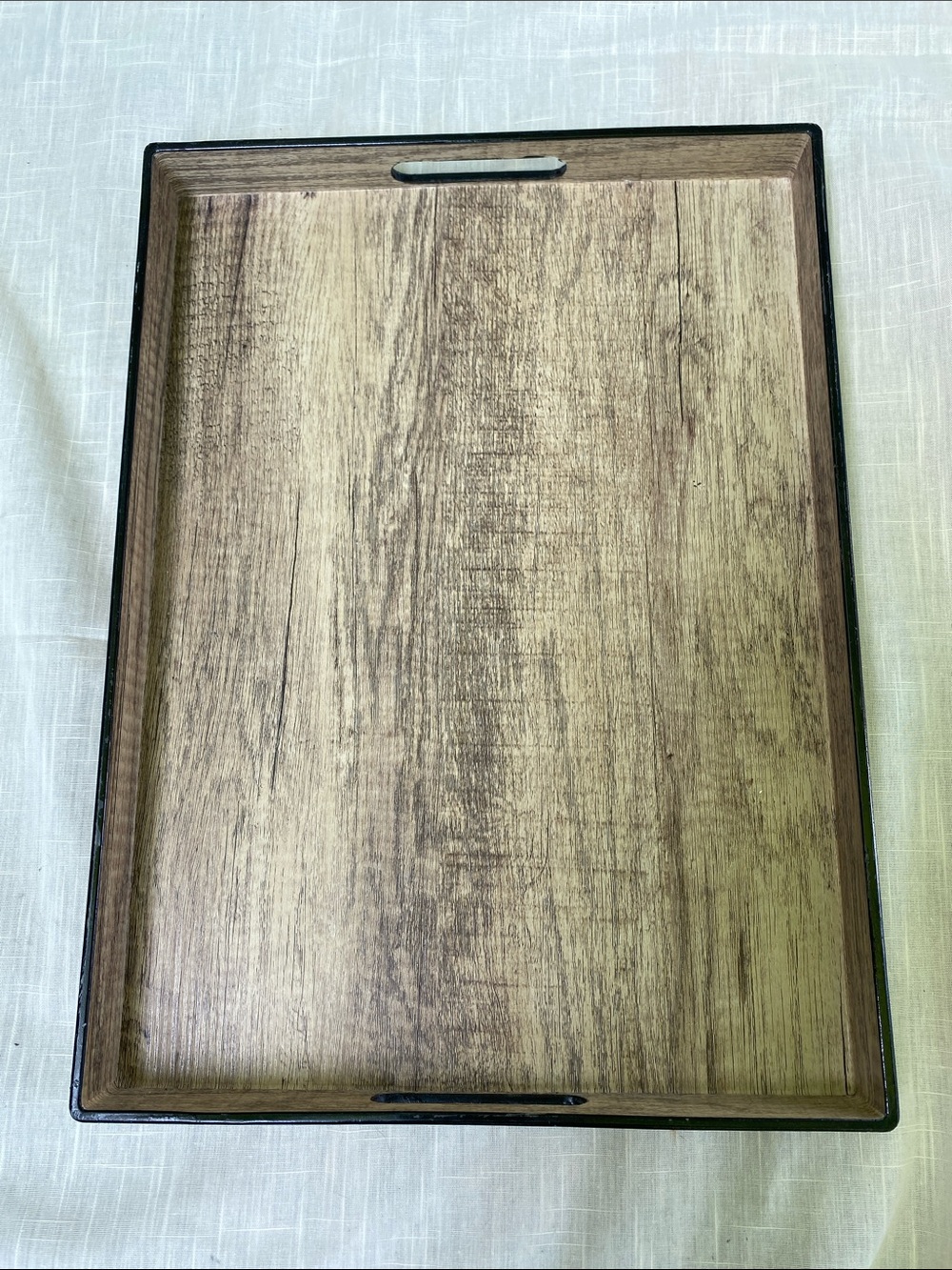 American Atelier Brown Wood-Effect Bath Vanity Tray